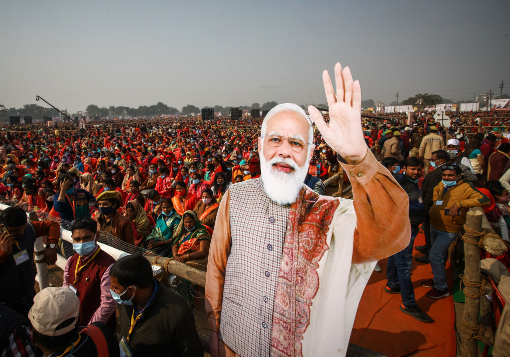 Indian PM Modi Visits India's Cow Belt Heartlands