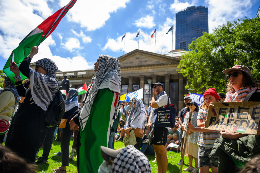 Julian Assange's Father John Shipton Speaks At Rally In Melbourne