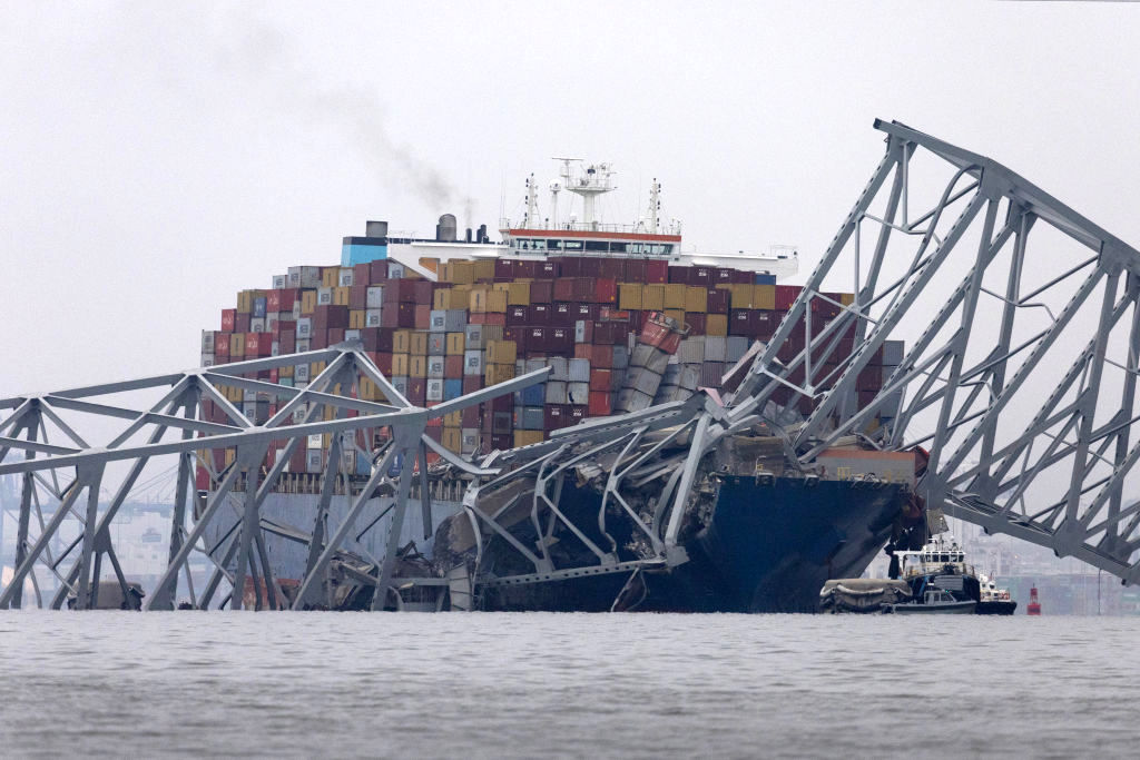 Baltimore's Francis Scott Key Bridge Collapses After Being Struck By Cargo Ship