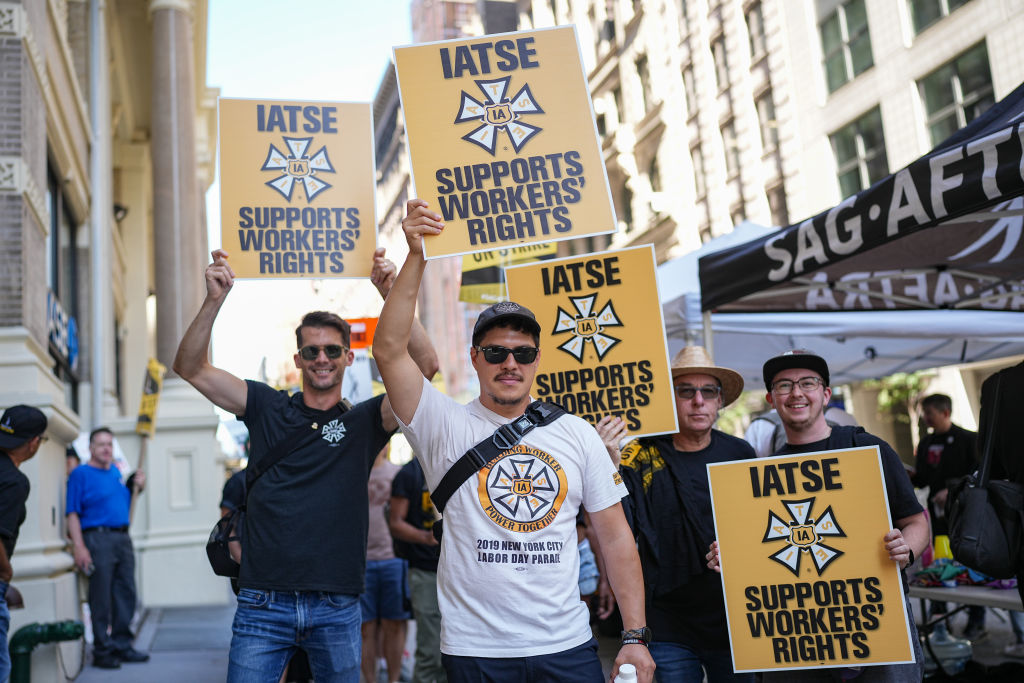 SAG-AFTRA And WGA Members Picket In New York City