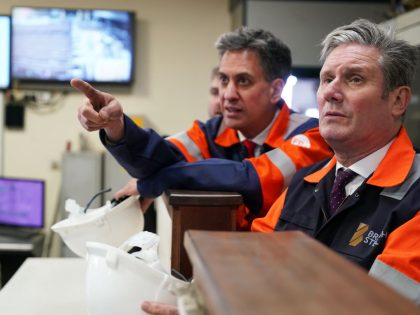 Keir Starmer And Ed Miliband Visit European Steel Manufacturer
