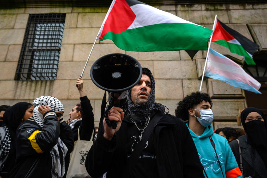 Protestors Rally At Columbia University In Support Of Palestine