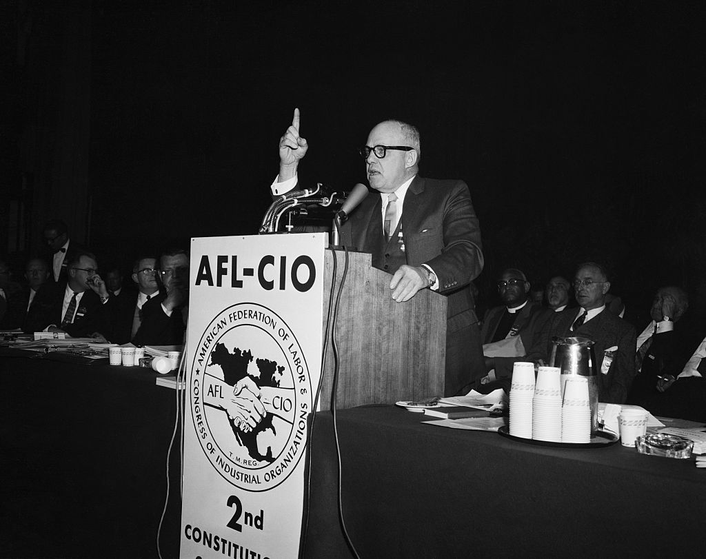 George Meany Addressing AFL-CIO Meeting
