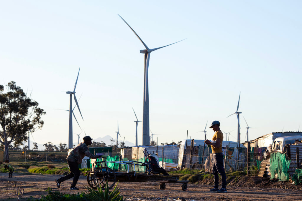 Wind turbines at Gouda wind energy facility, South Africa