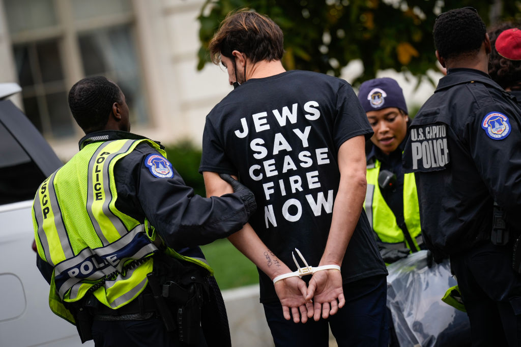Protesters Hold A Rally Outside The U.S. Capitol Building Calling For A Ceasefire In Mideast War
