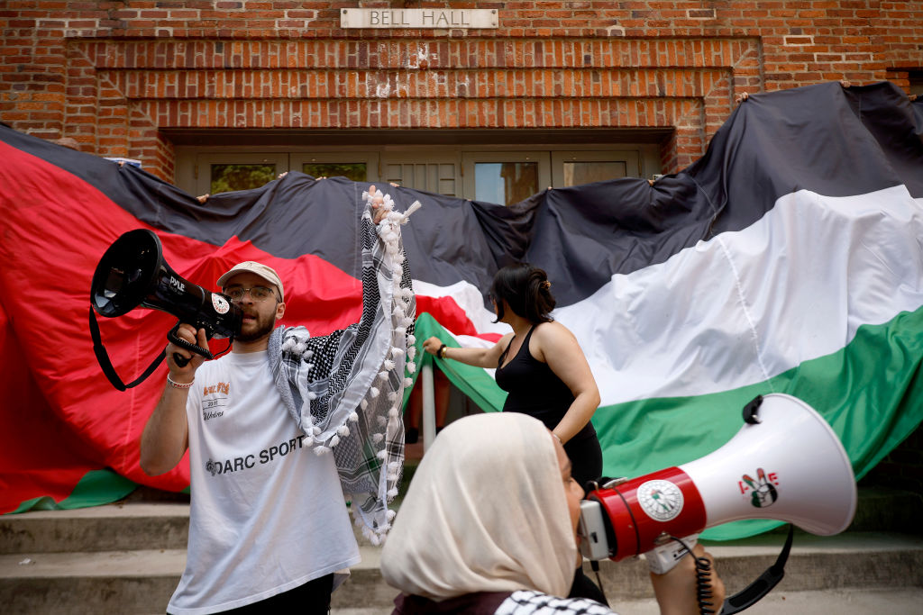 Dueling Rallies Held At George Washington University As Campus Protests Continue Nationwide