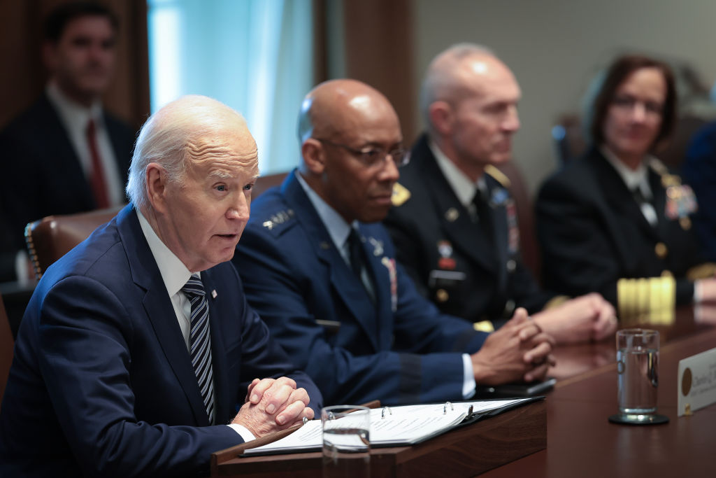 President Biden Meets With His Joint Chiefs And Combatant Commanders In The Cabinet Room