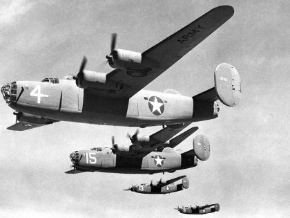 B-24 Bombers In Mid-Flight