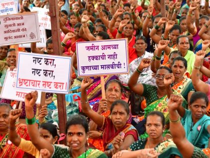 Kashtakari Shetkari Sanghatana Organizes Mumbai Adivasi Mahamorcha Protest Rally At Azad Maidan