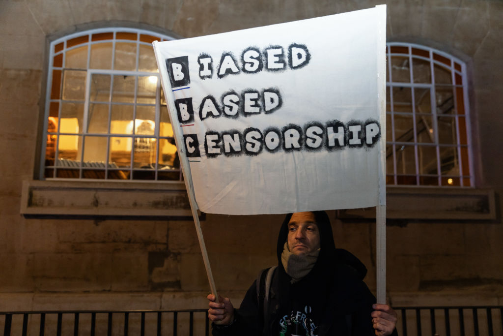 Media Workers For Palestine Protest Outside BBC London