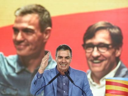 Pedro Sanchez Participates In An Event Of The Psc In Barcelona