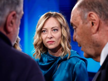 Premier Giorgia Meloni guest on television program Porta a Porta