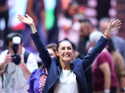 Clara Brugada Leads Morena Party Event After Receiving Majority Of The Vote Certificate As Mexico City Head of Government