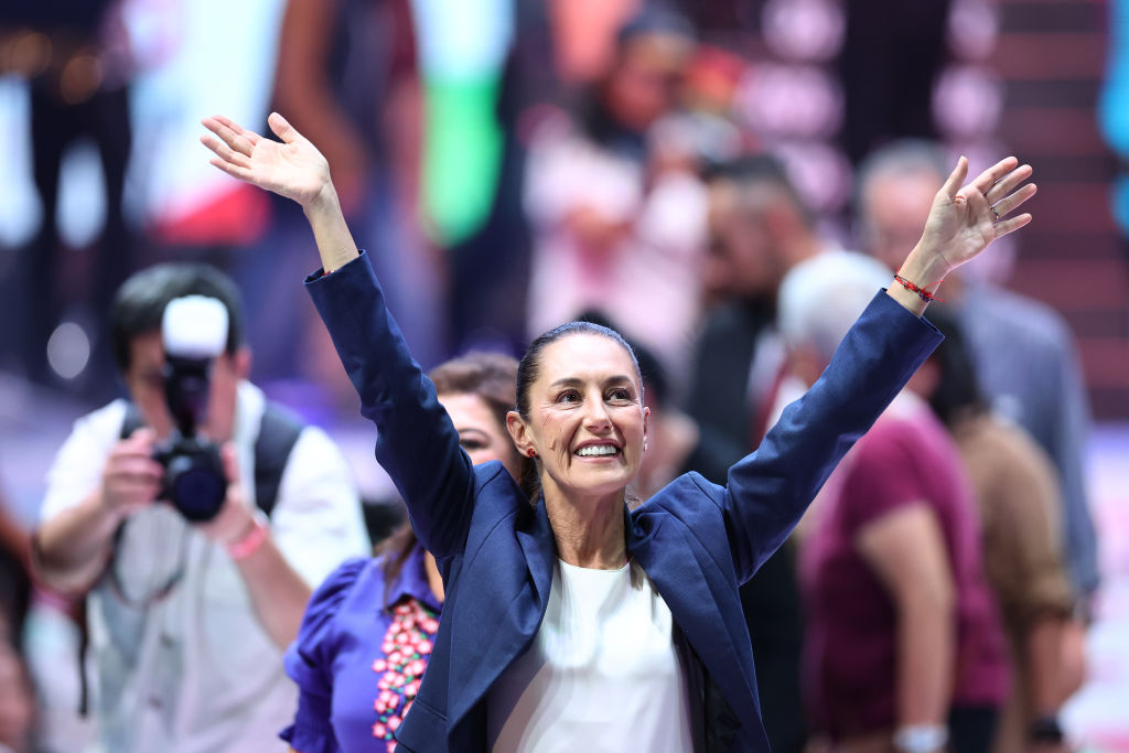 Clara Brugada Leads Morena Party Event After Receiving Majority Of The Vote Certificate As Mexico City Head of Government