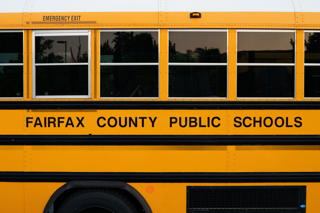HERNDON, VA - MAY 11: Fairfax County Public Schools bus is seen