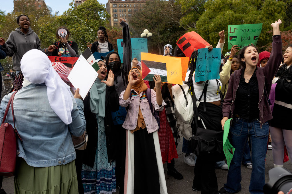 Student walk out to protest Israeli bombardment of Gaza