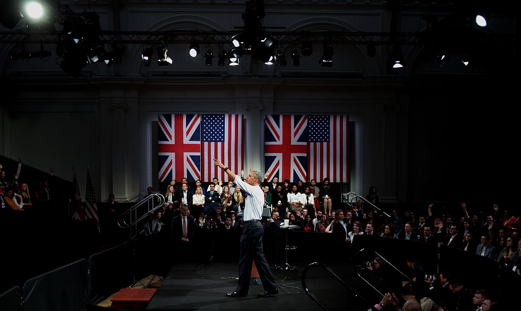 President Obama Attends Town Hall Event In Central London