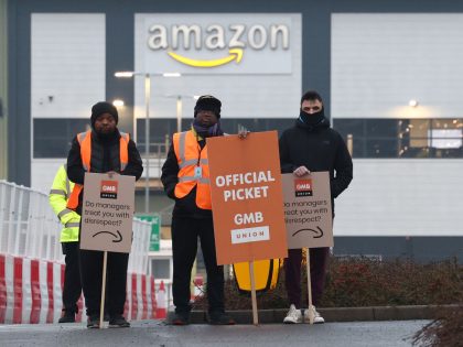 UK Amazon.com Inc. Workers Strike Over Pay