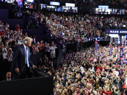 Trump at the RNC in Milwaukee.