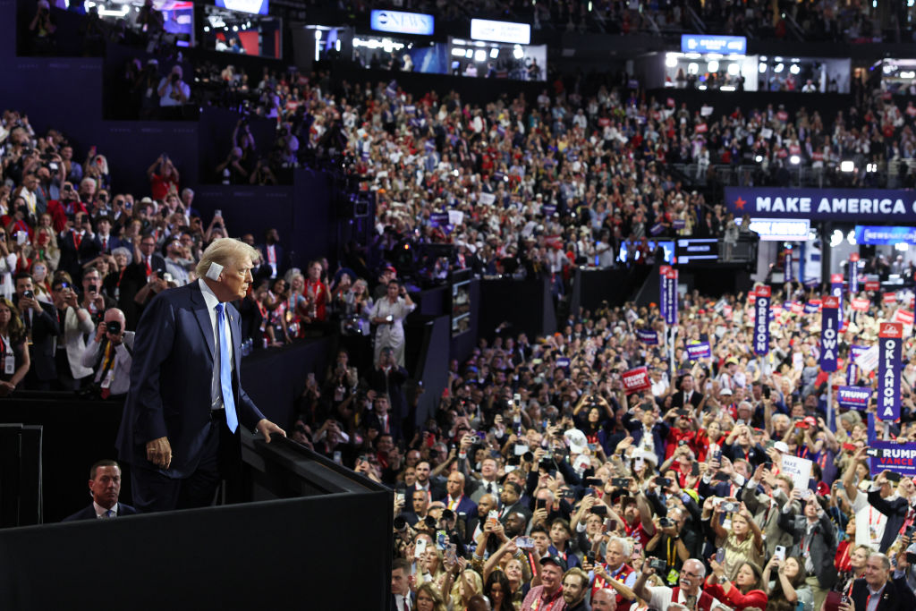 Trump at the RNC in Milwaukee.