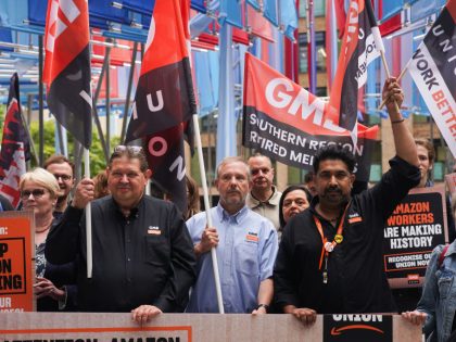 Union Rally Outside Amazon HQ In London