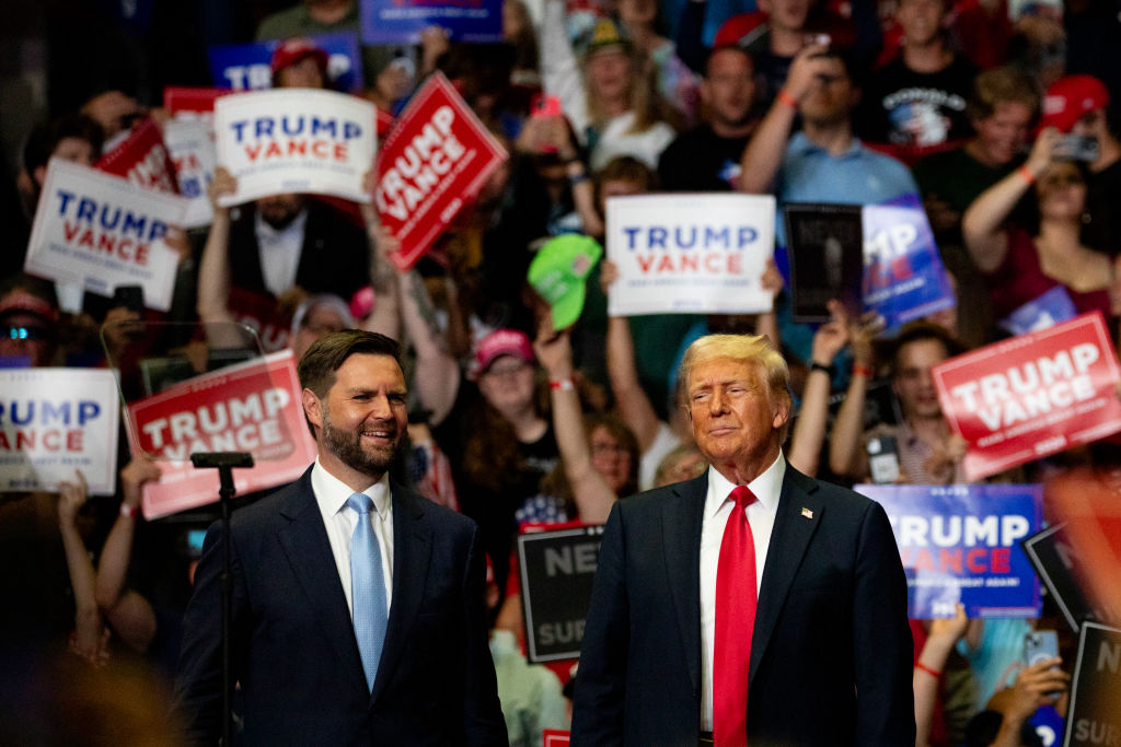 Donald Trump And JD Vance Hold Campaign Rally In Michigan