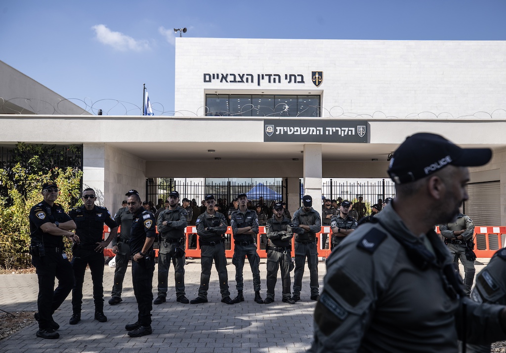 Far-right Israelis protest the arrest of Israeli soldiers accused of sexually abusing a Palestinian detainee