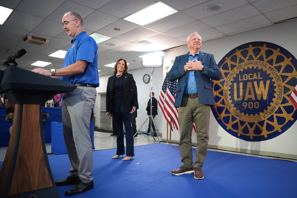Kamala Harris And Tim Walz Campaign In Michigan
