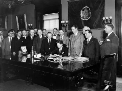 Governor  La Follette Signing Bill