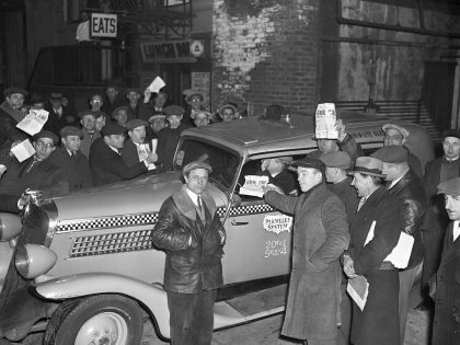 Gathering of Striking Taxicab Drivers