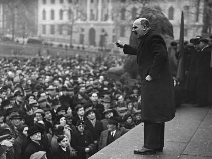 Professor Jbs Haldane Speaking At A United Front Meeting In Trafalgar Square
