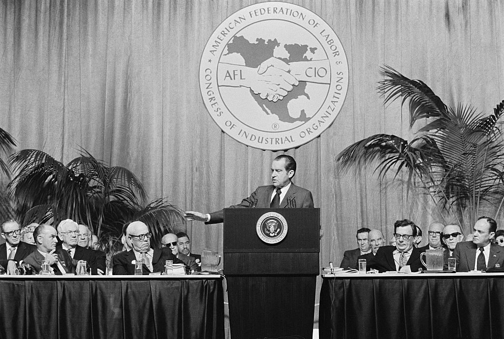President Nixon Speaking at AFL-CIO Convention