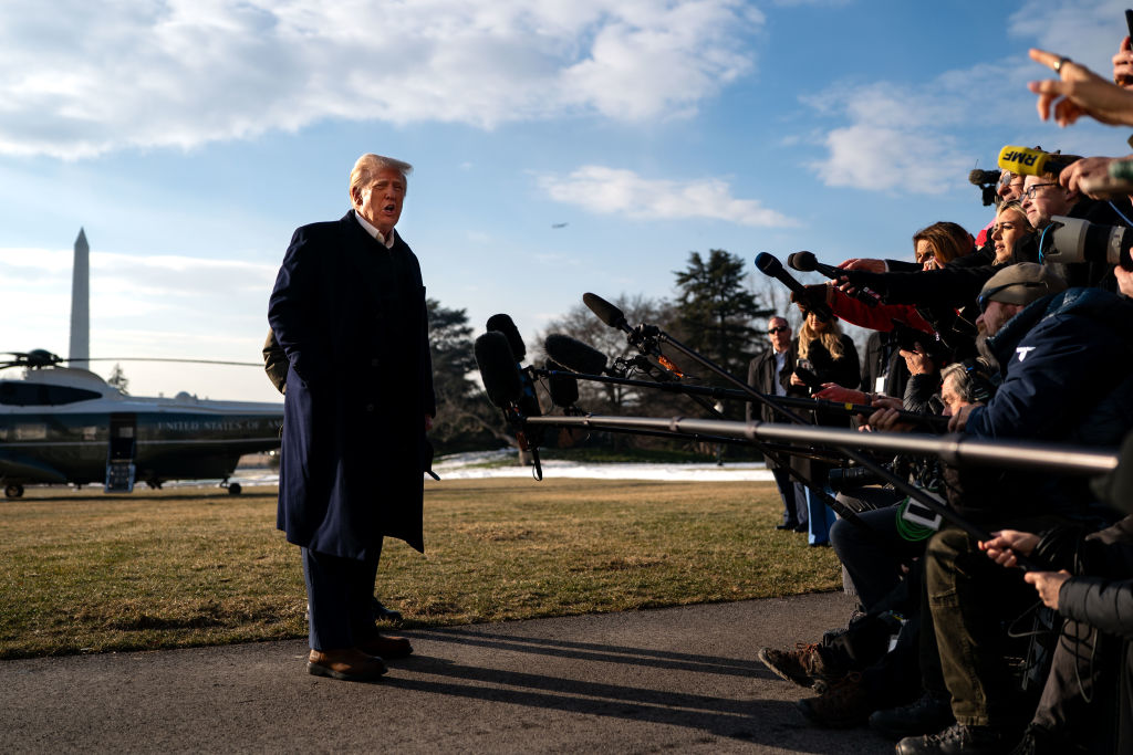 President Trump Departs The White House On Marine One