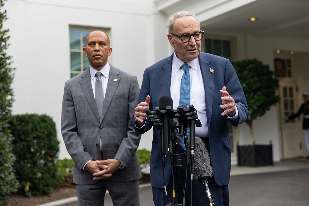 Schumer - Jeffries post White House budget meeting press conference in Washington DC