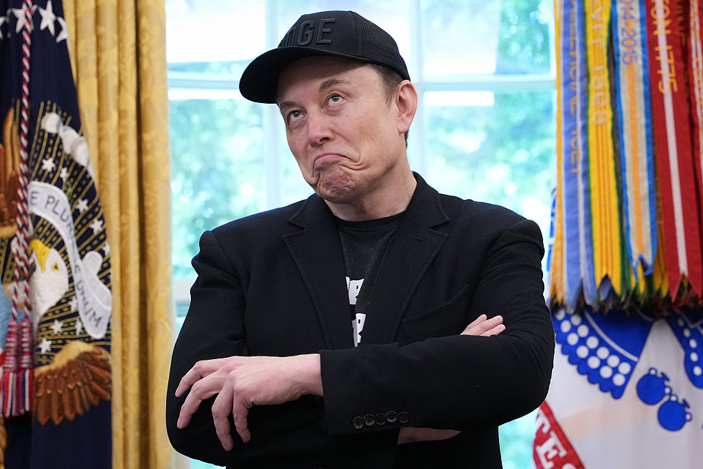 President Trump Holds Press Conference With Elon Musk in White House's Oval Office