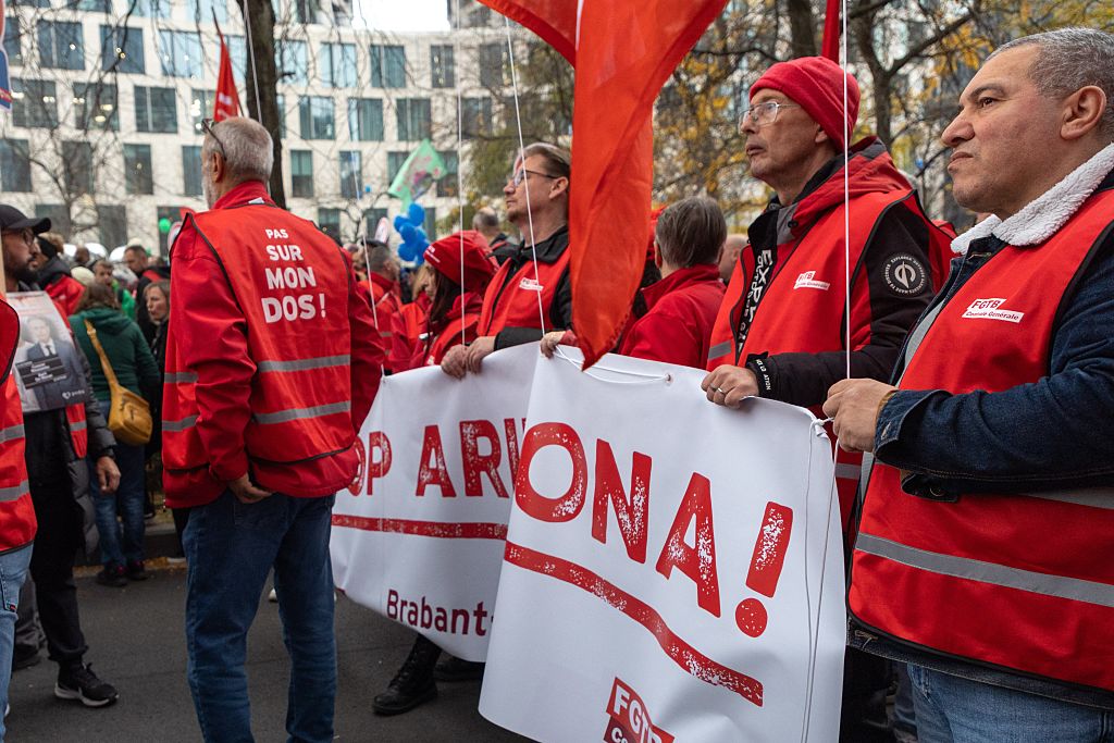 BELGIUM UNIONS NATIONAL STRIKE DEMONSTRATION