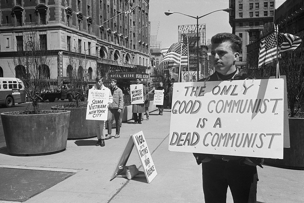 Anti-Communist Picket in Times Square