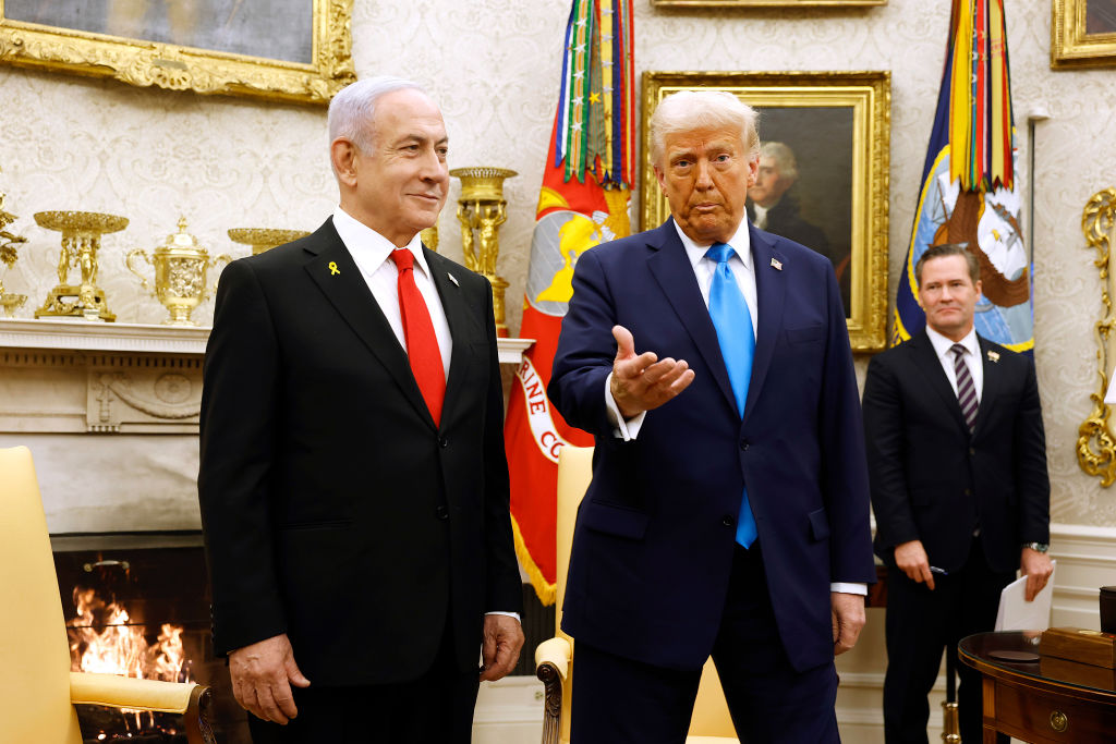 President Trump Meets With Visiting Israeli PM Netanyahu At The White House