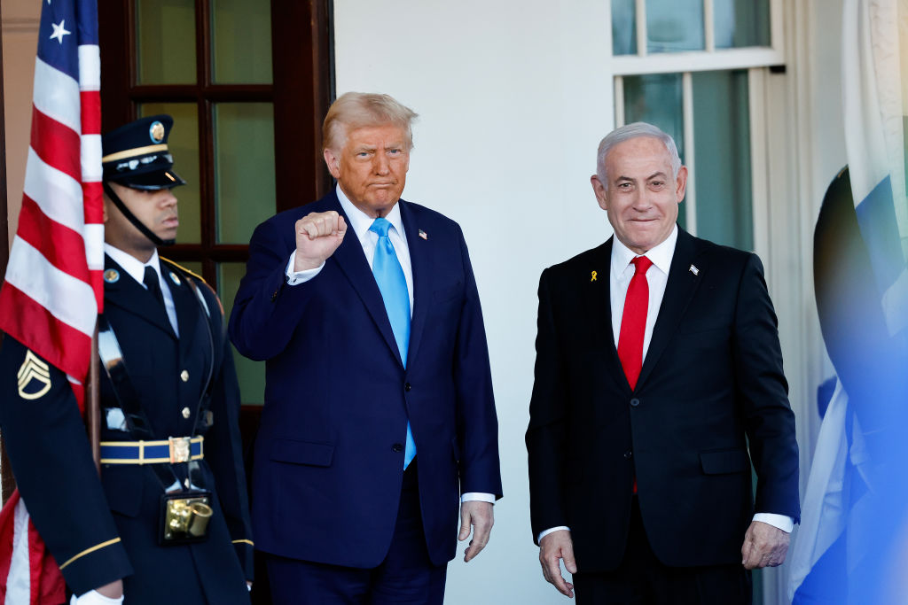 President Trump Meets With Visiting Israeli PM Netanyahu At The White House