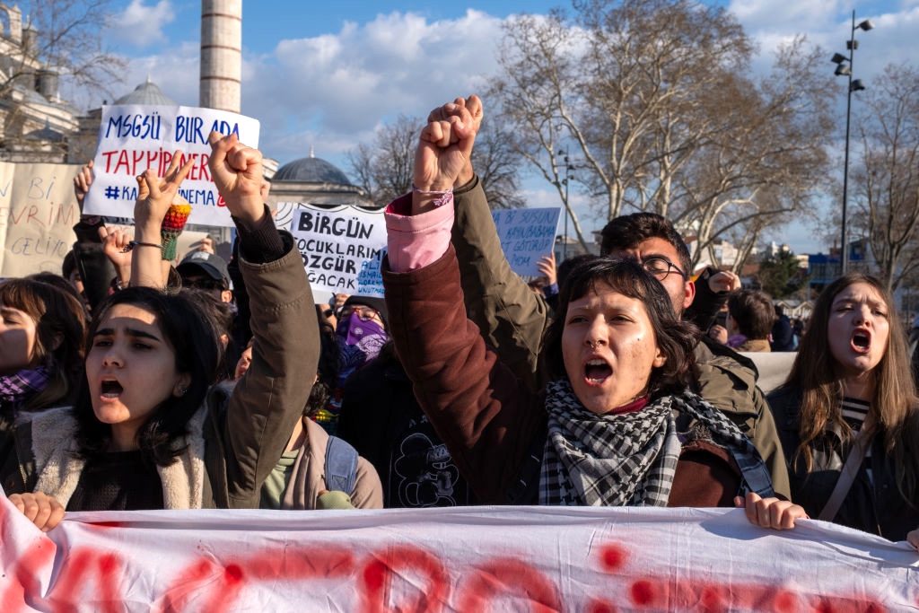 Protest After The Arrest Of Ekrem mamolu In Istanbul, Turkey