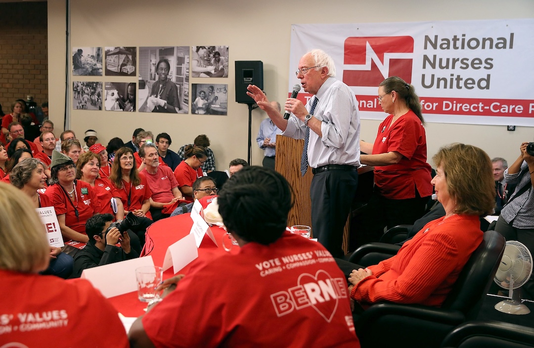 Bernie Sanders Addresses "Brunch With Bernie" Campaign Event In Oakland