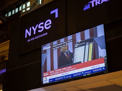 Traders On The Floor Of The NYSE As Trump Announces New Tariffs