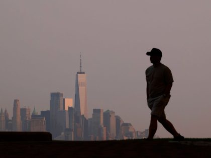 Hazy Sunset in New York City