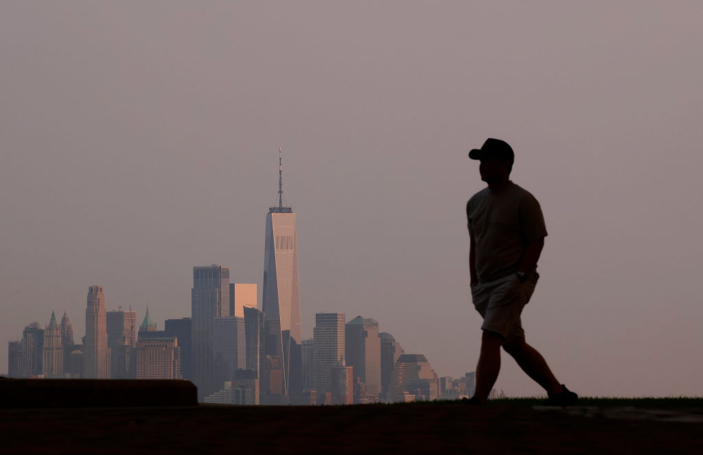 Hazy Sunset in New York City