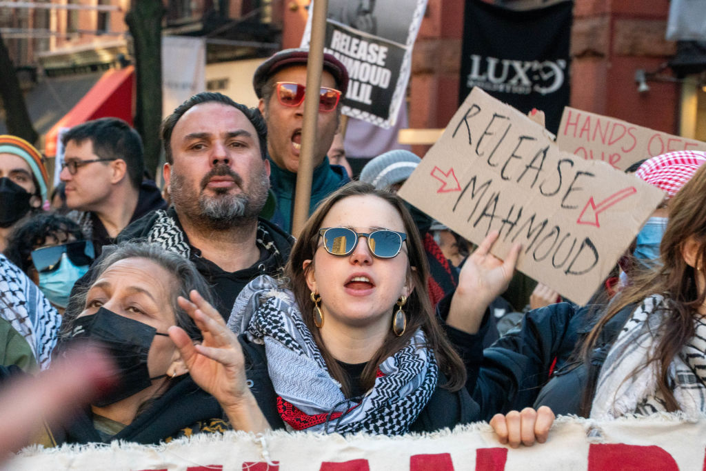 Protest Held Against ICE Arrest Of Pro-Palestinian Activist Mahmoud Khalil