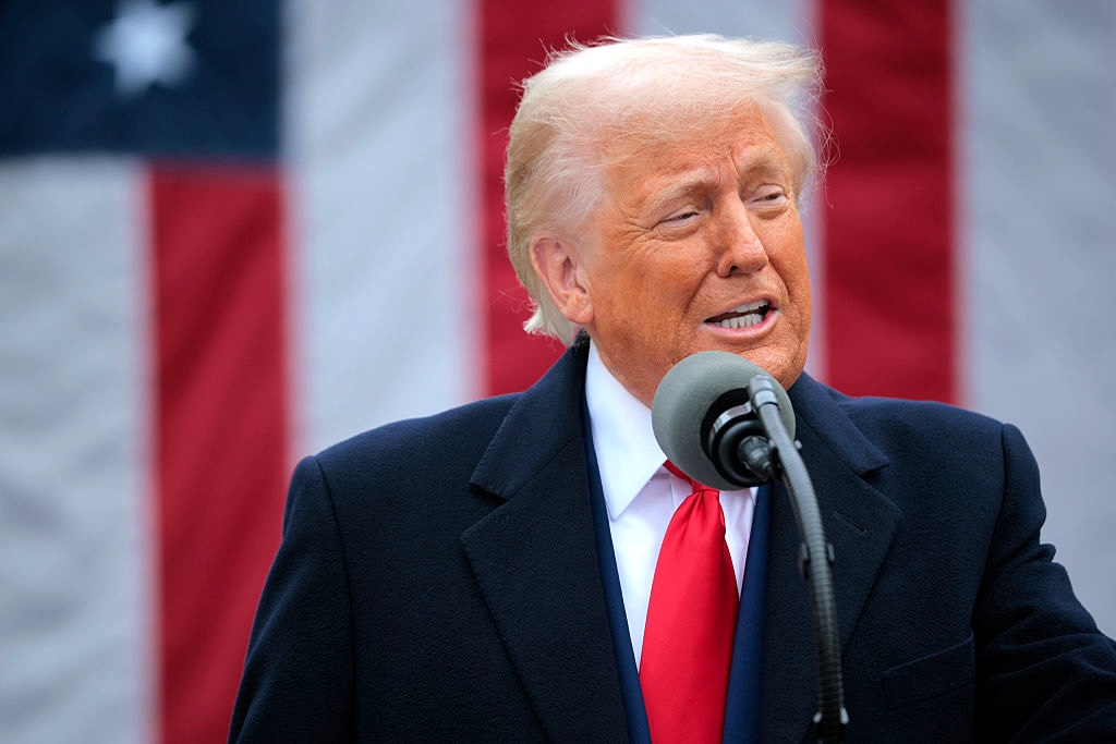 President Trump Holds "Make America Wealthy Again Event" In White House Rose Garden