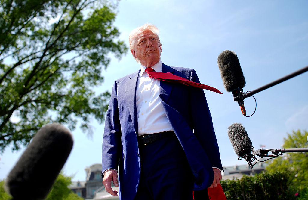 President Trump Departs The White House En Route To Michigan
