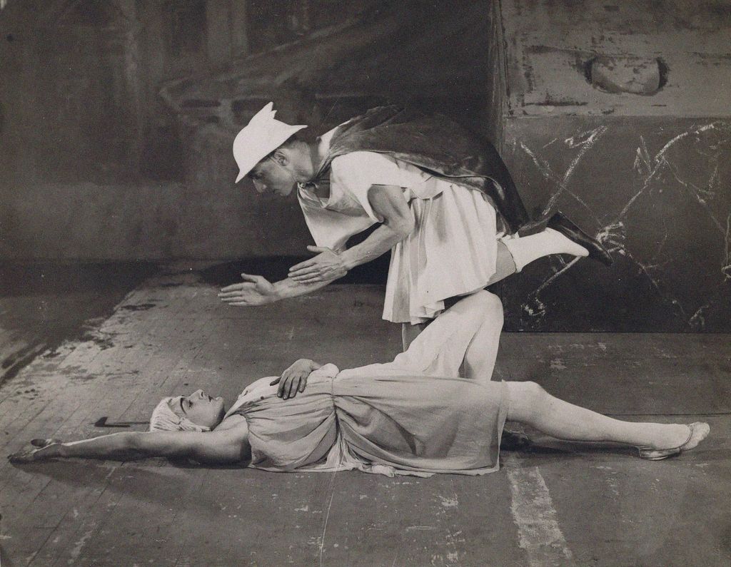 Léonide Massine And Boris Lisanevich In The Ballet "Mercure" By Erik Satie