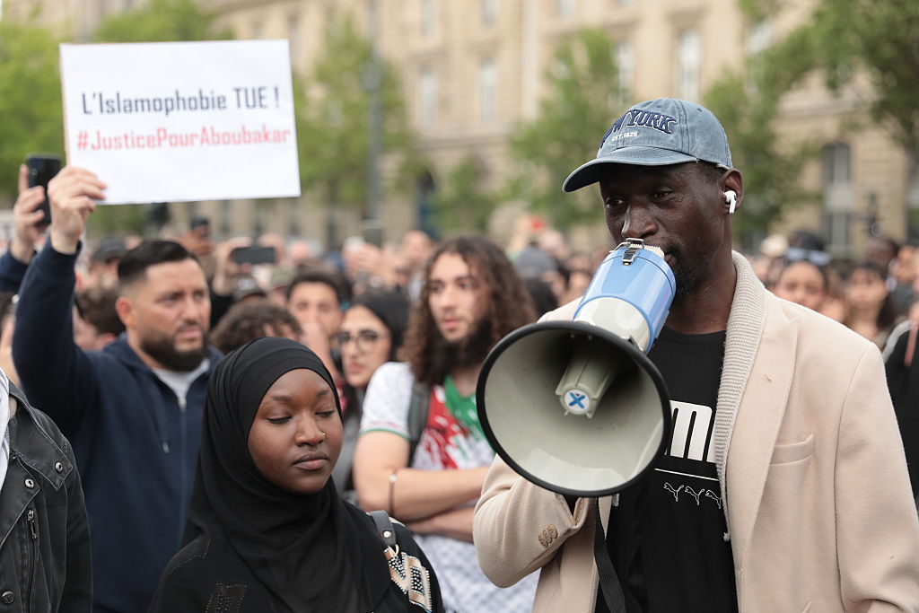 Protest in Paris against Islamophobia after mosque attack in Gard