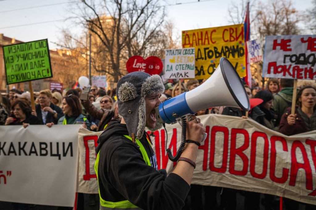 SERBIA-EDUCATION-STUDENTS-POLITICS-DEMONSTRATION-ACCIDENT